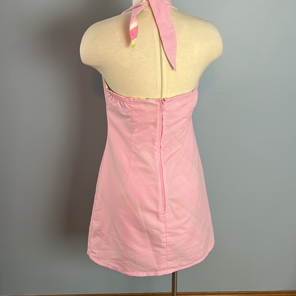 Vintage!  Figure Flattering Reversible halterDress - Picture 7 of 7